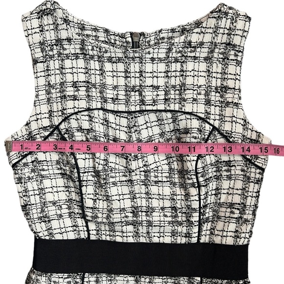 Milly Black and White Halter Sheath Midi Dress - Picture 11 of 15